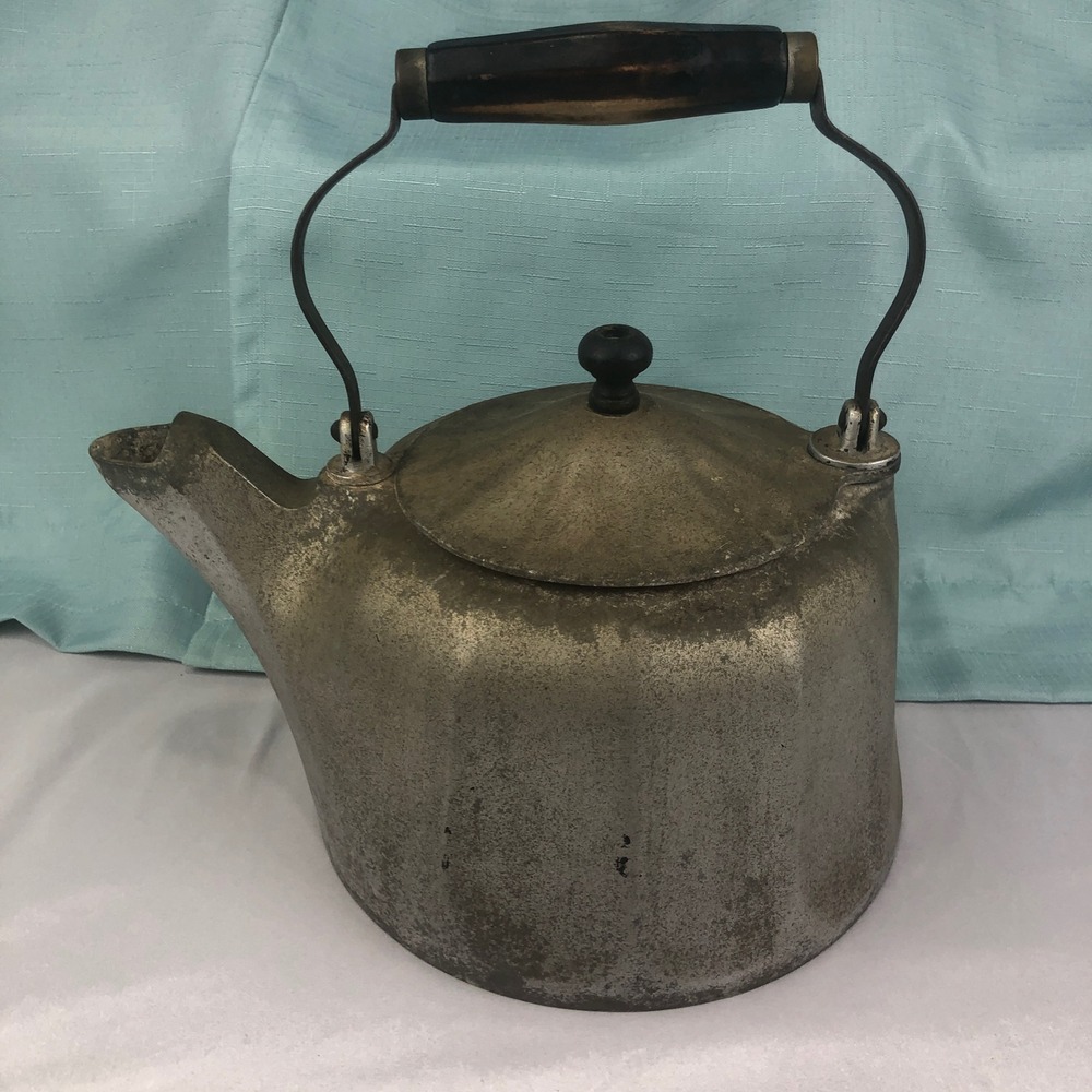 Vintage SUPER Maid Octagonal Design Aluminum 5 Qt Tea Pot Kettle Swivel Lid - Picture 3 of 11